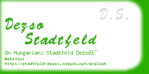 dezso stadtfeld business card